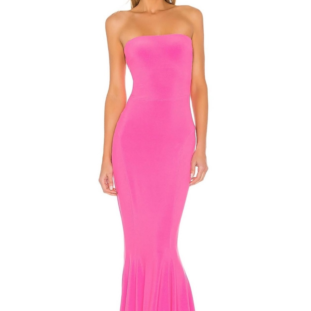 Revolve Pink Strapless Gown